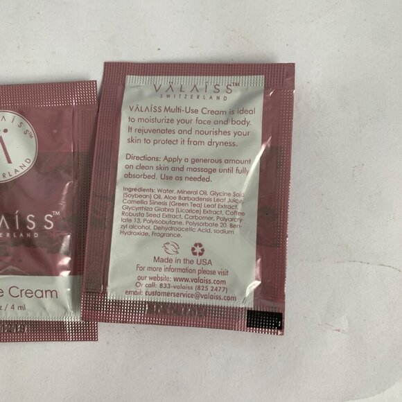 Valaiss Switzerland Multi-Use Cream Sample Packs x2 .13 oz each - Picture 3 of 4